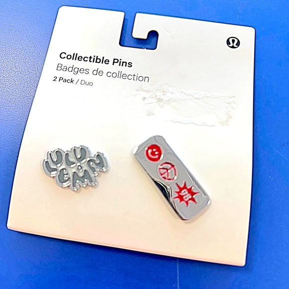 NWT LULULEMON Collectible Pins 2 Pack - Picture 1 of 3